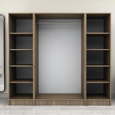 Ντουλάπα ρούχων Art Maison Furrari τετράφυλλη χρώμα καρυδί 200x60x181εκ.