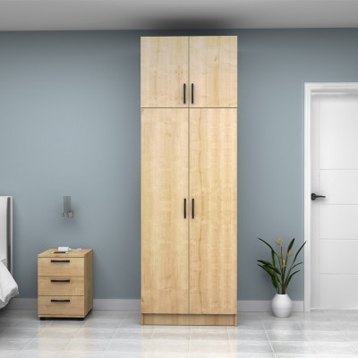 Ντουλάπα ρούχων Art Maison Eiri δίφυλλη με πατάρι χρώμα φυσικό οξιάς 80x51,8x240εκ.