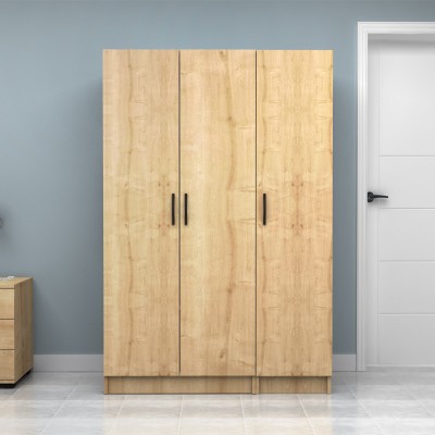 Ντουλάπα ρούχων Art Maison Epoida τρίφυλλη χρώμα φυσικό οξιάς 120x51,8x181εκ.