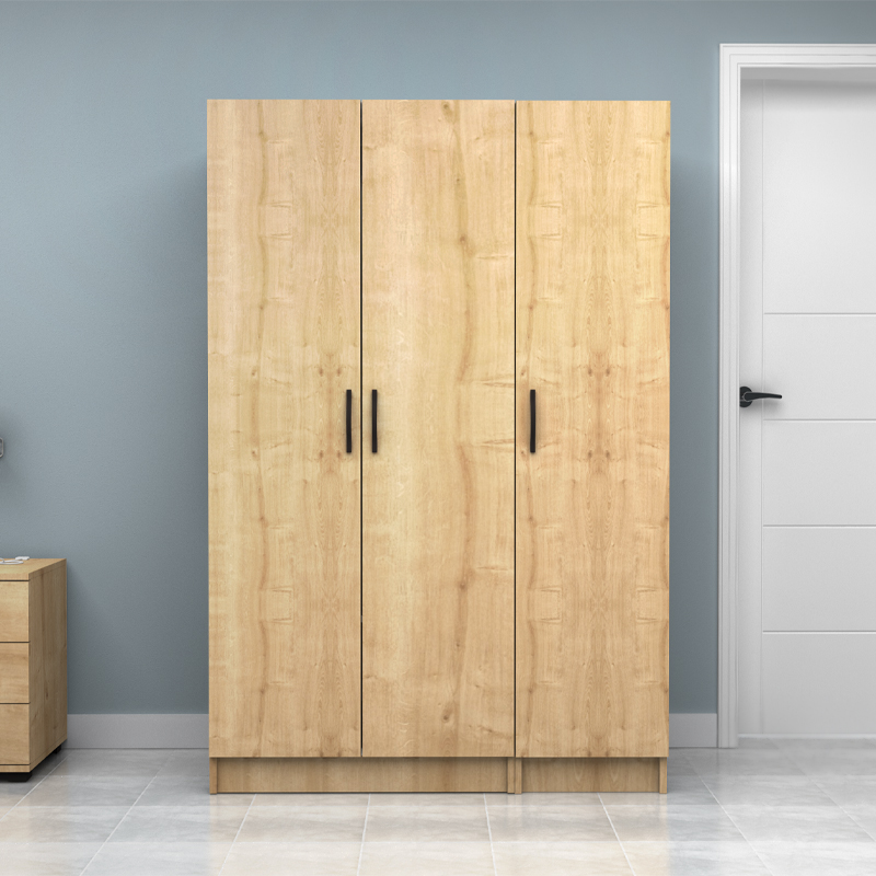 Ντουλάπα ρούχων Art Maison Epoida τρίφυλλη χρώμα φυσικό οξιάς 120x51,8x181εκ.