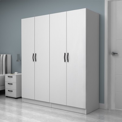 Ντουλάπα ρούχων Art Maison Eikon τετράφυλλη χρώμα λευκό 160x51,8x181εκ.