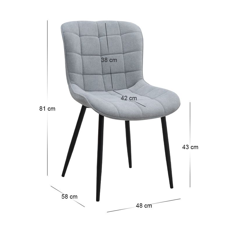 Σετ τραπεζαρία 5τμχ Art Maison Komane Megapap Mdf - ύφασμα χρώμα ακακίας - γκρι 120x70x75εκ.