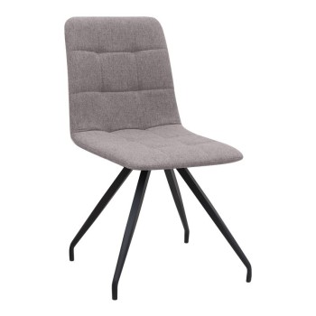 Σετ τραπεζαρία 5τμχ Art Maison Chappe χρώμα γκρι σκυροδέματος - ανοιχτό μπεζ Ø100x78εκ.