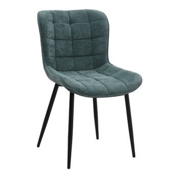 Σετ τραπεζαρία 5τμχ Art Maison Chaka χρώμα γκρι σκυροδέματος - πράσινο Ø100x78εκ.