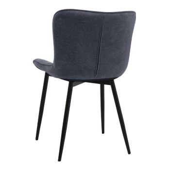 Σετ τραπεζαρία 5τμχ Art Maison Islewan χρώμα μαύρο/sepet oak - ανθρακί Ø90x77,7εκ.