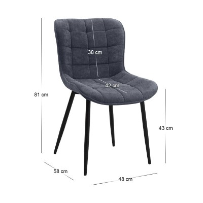 Σετ τραπεζαρία 5τμχ Art Maison Islewan χρώμα μαύρο/sepet oak - ανθρακί Ø90x77,7εκ.