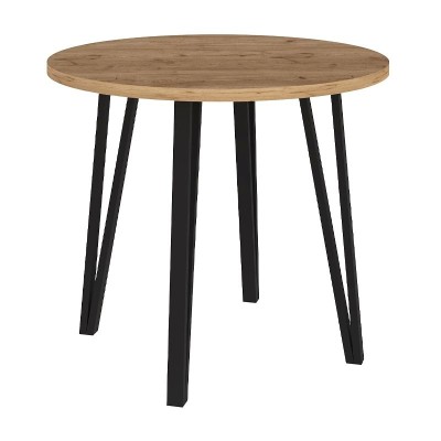 Σετ τραπεζαρία 5τμχ Art Maison Kimel χρώμα sepet oak - μόκα Ø90x77,5εκ.