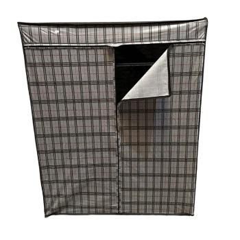 Ντουλάπα Art Maison Erio υφασμάτινη με φερμουάρ χρώμα γκρι 117x48x145εκ.