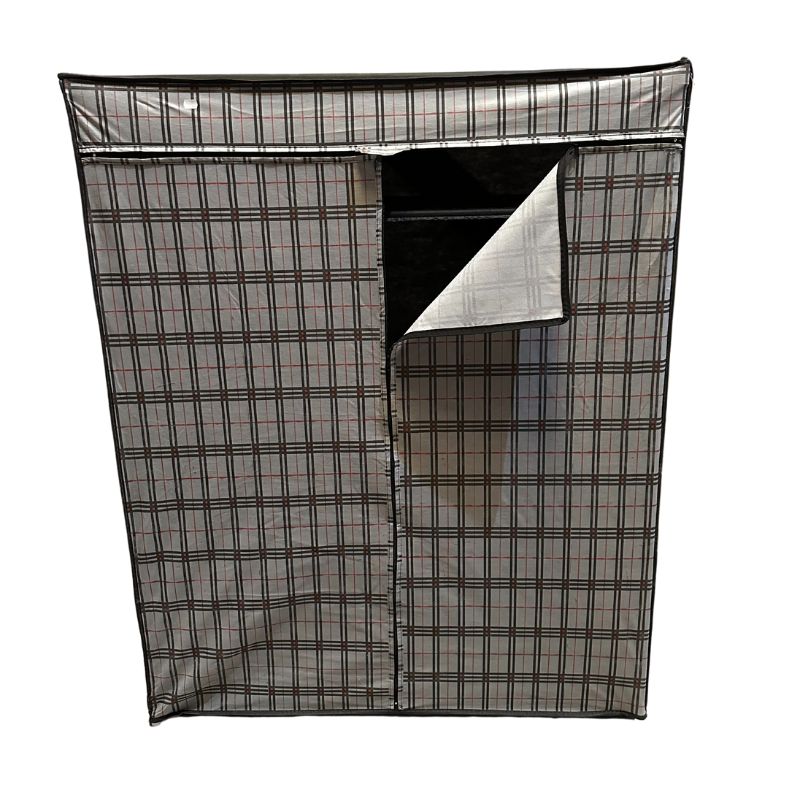 Ντουλάπα Art Maison Erio υφασμάτινη με φερμουάρ χρώμα γκρι 117x48x145εκ.