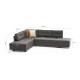 Γωνιακός καναπές - κρεβάτι αριστερή γωνία Art Maison Κρήτη - Charcoal (280x206x85εκ.)