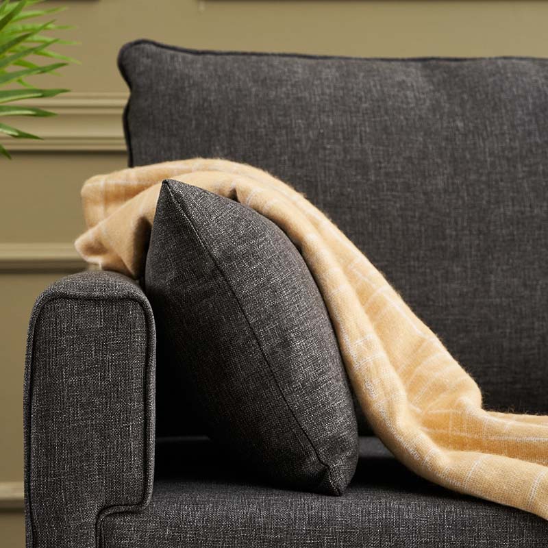 Καναπές Art Maison Galadriel τριθέσιος υφασμάτινος χρώμα ανθρακί 208x81x85εκ.