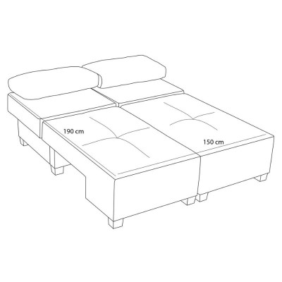 Καναπές - κρεβάτι πολυμορφικός Art Maison Copper τριθέσιος υφασμάτινος χρώμα ανθρακί 233x93x83εκ.