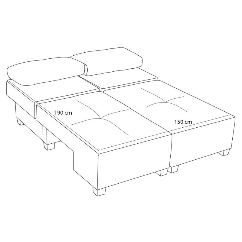 Καναπές - κρεβάτι πολυμορφικός Art Maison Copper τριθέσιος υφασμάτινος χρώμα ανθρακί 233x93x83εκ.