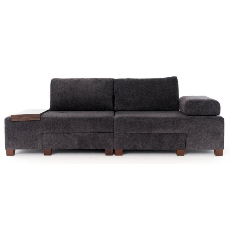 Καναπές - κρεβάτι πολυμορφικός Art Maison Copper τριθέσιος υφασμάτινος χρώμα ανθρακί 233x93x83εκ.