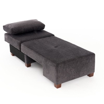 Πολυθρόνα - κρεβάτι Art Maison Raikou υφασμάτινη χρώμα ανθρακί 116x93x83εκ.