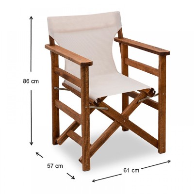 Σετ τραπεζαρία κήπου Art Maison Ναυάγια - Ecru Walnut (80x60εκ.)