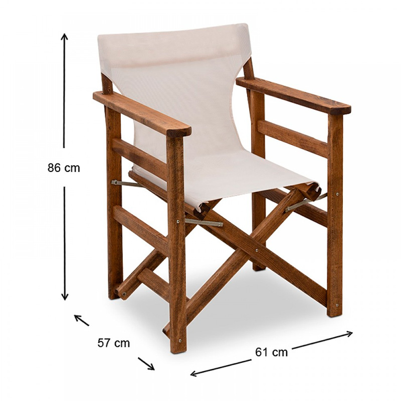 Σετ τραπεζαρία κήπου Art Maison Ναυάγια - Ecru Walnut (80x60εκ.)