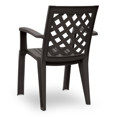 Σετ τραπεζαρία κήπου Art Maison Piglet 5τμχ πολυπροπυλενίου τραπέζι 120x70 - πολυθρόνα χρώμα καφέ