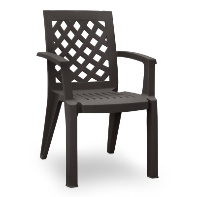 Σετ τραπεζαρία κήπου Art Maison Piglet 5τμχ πολυπροπυλενίου τραπέζι 140x70 - πολυθρόνα χρώμα καφέ