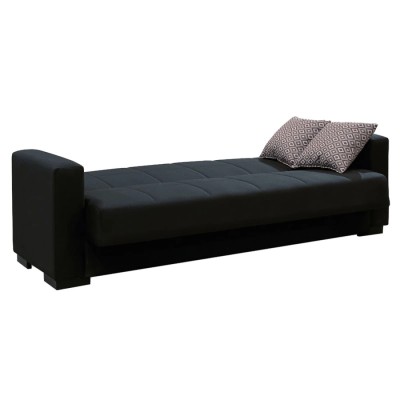 Καναπές κρεβάτι Τριθέσιος Art Maison Βένετο - Black (212x77x80εκ)