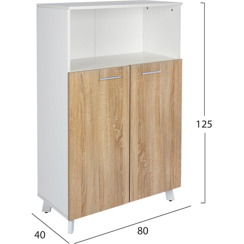 Ντουλάπι γραφείου Art Maison Ilia - White Natural (80x40x125εκ.) Ντουλάπι γραφείου Art Maison Ilia - White Natural (80x40x125εκ.)