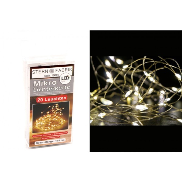 Χριστουγεννιάτικα φωτάκια μπαταρίας led 20L με copper (σύρμα) σε θερμό λευκό χρώμα