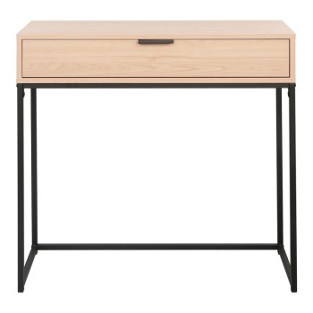 Κονσόλα Art Maison Whismur με συρτάρι σε φυσική απόχρωση με μαύρο μέταλλο 80x28x76.5εκ