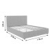 Κρεβάτι με αποθηκευτικό χώρο Art Maison Campagna - Ecru (Για Στρώμα 160x200εκ.)