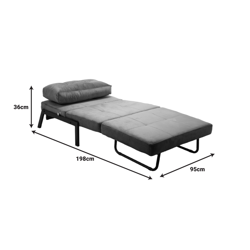 Πολυθρόνα-κρεβάτι Art Maison Chiharu ύφασμα βελούδο σε σάπιο μήλο απόχρωση και πόδι μαύρο μέταλλο 95x98x70εκ