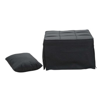 Πολυθρόνα-κρεβάτι Art Maison Chikako ύφασμα σε ανθρακί απόχρωση κα πόδι μαύρο μέταλλο 70x70x45εκ