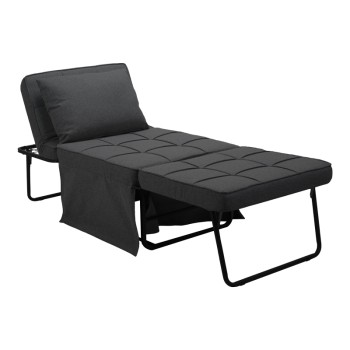 Πολυθρόνα-κρεβάτι Art Maison Chikako ύφασμα σε ανθρακί απόχρωση κα πόδι μαύρο μέταλλο 70x70x45εκ