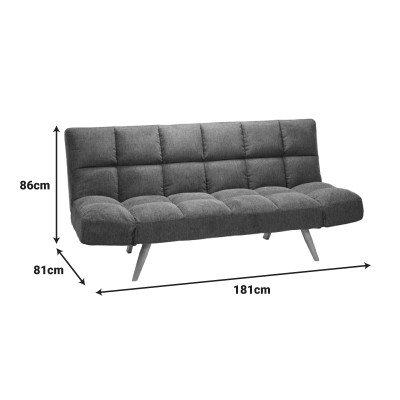 Καναπές - κρεβάτι 3θέσιος Art Maison Akio βελούδο καφέ 181x81x86εκ