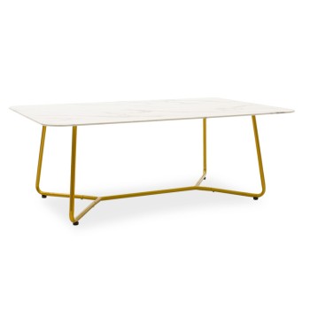 Τραπέζι σαλονιού Art Maison Plymouth - Marble Gold (120x80x45εκ.)