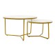 Τραπέζια σαλονιού Art Maison 2τεμ Φάνο - White Gold (80x80x50εκ.)