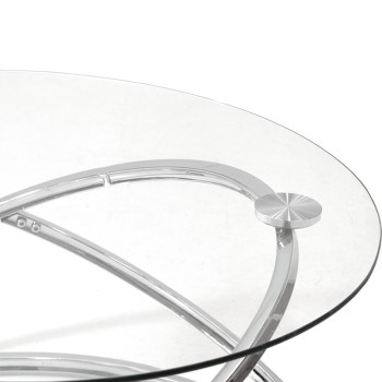 Τραπέζι σαλονιού Art Maison Hueneme - Glass (Φ80x43εκ.)