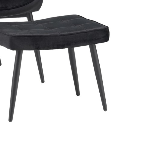 Πολυθρόνα με υποπόδιο Art Maison Romagna - Black (68,5x76x103εκ.)