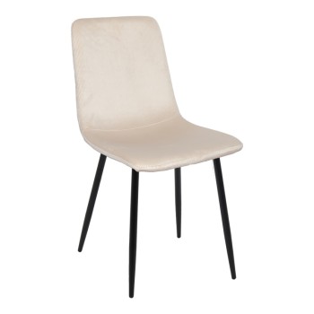 Καρέκλα Art Maison Shellos ύφασμα μπεζ-πόδι μαύρο μεταλλικό 45.5x53.5x88.5εκ