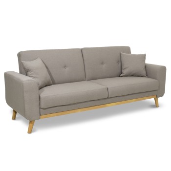 Καναπές κρεβάτι τριθέσιος Art Maison Γένοβα - Beige Brown (214x80x86εκ)