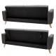 Καναπές κρεβάτι τριθέσιος Art Maison Γένοβα - Charcoal (214x80x86εκ)