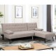 Γωνιακός καναπές κρεβάτι αριστερή γωνία Art Maison Rossano - Brown Gray (200x146x75εκ)