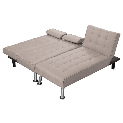 Γωνιακός καναπές κρεβάτι αριστερή γωνία Art Maison Rossano - Brown Gray (200x146x75εκ)