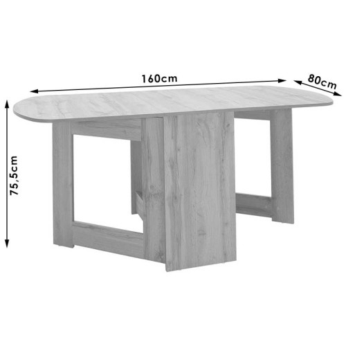 Τραπέζι πολυμορφικό επεκτεινόμενο Art Maison Villadose - White (160x80x76,5εκ.)