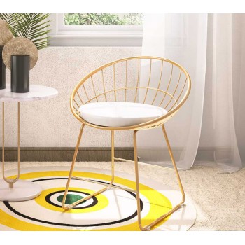 Καρέκλα Κήπου Art Maison Gaeta - Gold White (58x50x71εκ.)