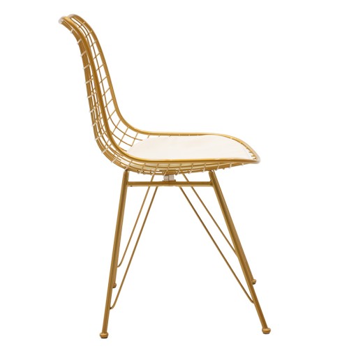 Καρέκλα Art Maison Gaeta - Gold White (49x58x88,5εκ.)
