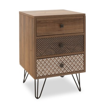 Κομοδίνο Art Maison Montesilvano - Walnut (40x40x59εκ)