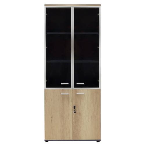 Nτουλάπα γραφείου με γυάλινες πόρτες Art Maison Carpi - Natural Charcoal (80x40,5x200εκ)