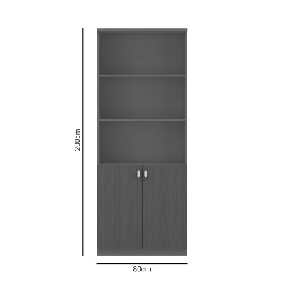 Βιβλιοθήκη γραφείου επαγγελματική Art Maison Palermo - Charcoal Walnut (80x40x200εκ.) Βιβλιοθήκη γραφείου επαγγελματική Art Maison Palermo - Charcoal Walnut (80x40x200εκ.)