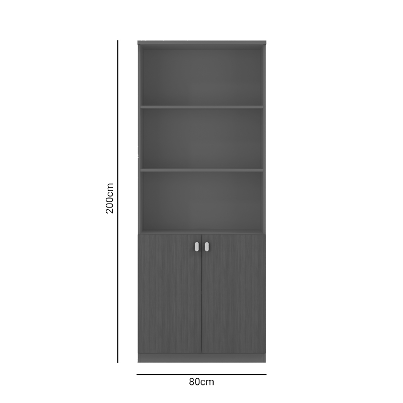 Βιβλιοθήκη γραφείου επαγγελματική Art Maison Palermo - Charcoal Walnut (80x40x200εκ.) Βιβλιοθήκη γραφείου επαγγελματική Art Maison Palermo - Charcoal Walnut (80x40x200εκ.)