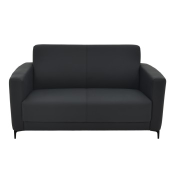 Καναπές διθέσιος Art Maison Kessie  PU σε μαύρη απόχρωση 135x78x83εκ