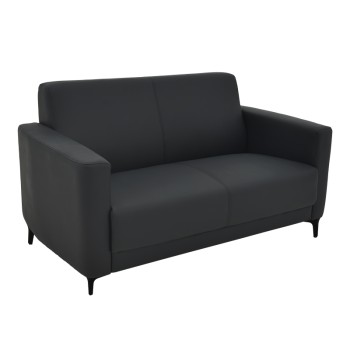 Καναπές διθέσιος Art Maison Kessie  PU σε μαύρη απόχρωση 135x78x83εκ